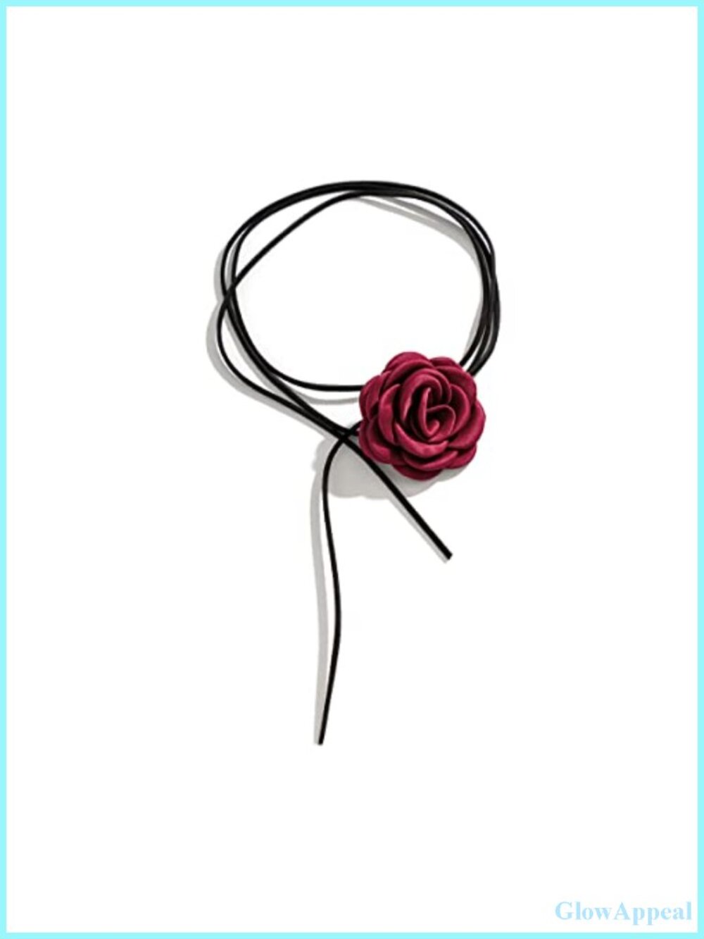 Artificial Flower Choker Necklace Long Wrap Suede Tie Statement Retro Women